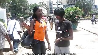 African Lesbos Fuck with Big Black Strap-on