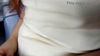 A glamorous youthful woman was alone on the bus, so I took her to my apartment.