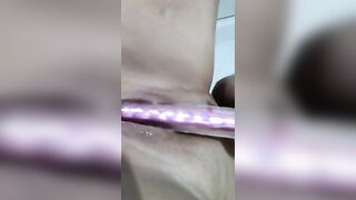 Mexican wife showing off and masturbating with a sex-toy for the 1st time (full episode)