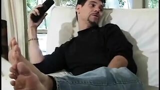 Mature older in nylons enjoys trio