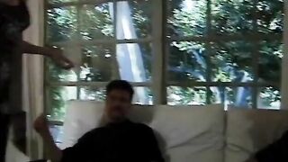 Mature older in nylons enjoys trio