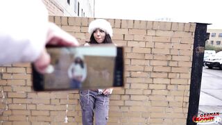 GERMAN SCOUT - Slender Teen Mini Mitzi with petite Titties Pick Up for no cock rubber Casting Bang
