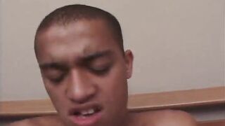 Breasty sweetheart gets her bush licked by a man previous to that babe pegs his booty with a large ding-dong