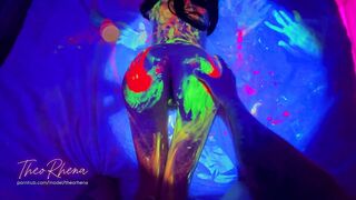 Neon Glow Hardcore – Wild Fluorescent Sex on the Daybed with TheoRhena!