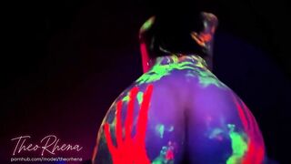 Neon Glow Hardcore – Wild Fluorescent Sex on the Daybed with TheoRhena!