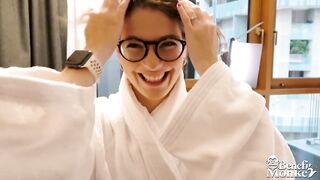 Italian chick Sara Bell sucks and screws a unyielding wang