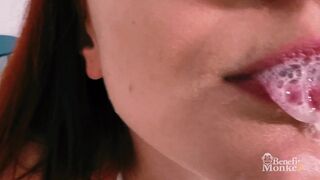 BENEFIT MONKEY: Intensive bang with Katy Rose ends with her breasts filled with cum