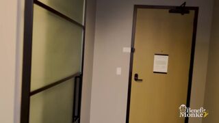 BENEFIT MONKEY: Aged Rachael Cavalli masturbates, can't resist the urge and bangs the cameraman