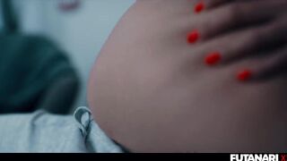 Futanari Lesbo Stepsisters - T-girl Transsexual Screws & Creampies Nerdy Golden-haired Angel