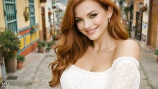 HOT COLOMBIAN REDHEAD ANGEL SAYS SALUTE [AI GENERATED]