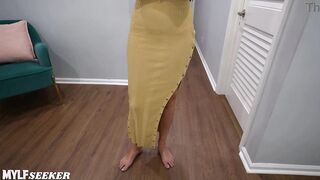 Breasty mother I'd like to fuck Bangs Stepson