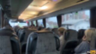 Got Hard Wang On Public Bus And Brunette hair Helped Me Cum