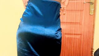 I discovered my charming girlfriend wanting to have sex in this costume in the bedroom