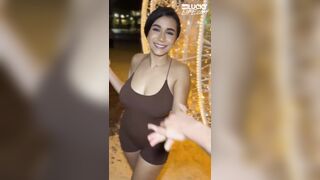 Sinning On South Beach With Beautiful Brunette hair Roxie Sinner