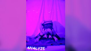 Sissy take a large 10" sex-toy in her litle booty. That babe's gaping hard.. 4n4lyze