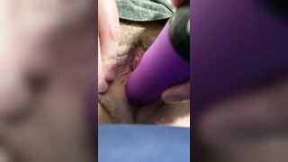 Look how soaked my cunt gets with my dildo