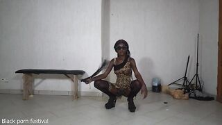 Afro black slim consummate body hottie
