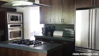 Lustful stepsiblings screw around with stepmom in the room