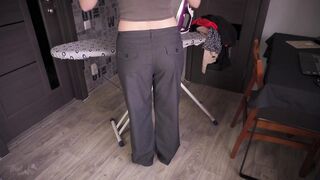 Confused Stripped Wife Sitiation At Home