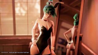 Green-Haired Bunny Angel Sucks and Gets Banged