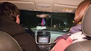 Bawdy whores sucking cock in the Uber previous to party! Knock Knock Stream
