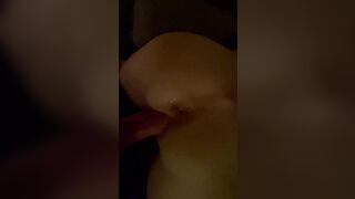 Permeating her taut cunt from behind