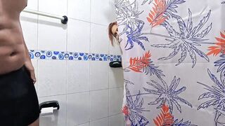 Caught My Step-Cousin Showering And That babe Begged For My Cum (POV)