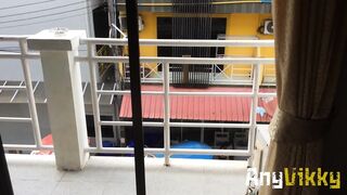 Public bang and cream pie in cunt