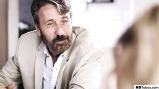 Old Teacher bangs his Student and Stepdaughter