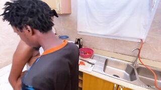 So much fun having Kitchen Sex with Large Ebony Jock