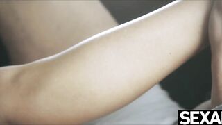 That babe grabs his attention with a hot footjob and mad oral