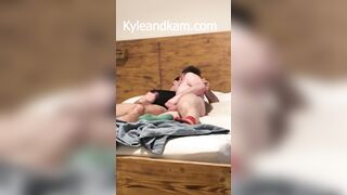 British teen homo pair make love on couch with spunk flow endings