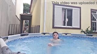 Your exposed neighbour showing off in the pool.