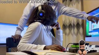 Large butt black bangs her supervisor everyday at work