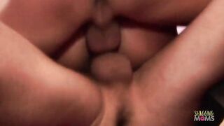 Abode is a mess and the mother i'd like to fuck is not cheerful about it. Her workers apologize but it's not sufficiently. To fully accept their apology they get to have an anal 3some with double penetration and fill her dark hole with cum.