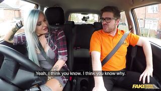 I screwed her booty and that babe used a sex tool in a twat - Fake Driving School