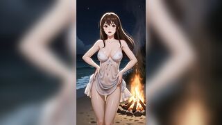 Campfire Girl by the Beach - Seductive Electric Guitar instrumental music episode for relaxing or background music