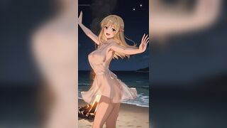 Campfire Girl by the Beach - Seductive Electric Guitar instrumental music episode for relaxing or background music
