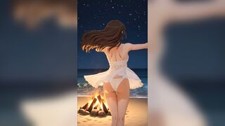 Campfire Girl by the Beach - Seductive Electric Guitar instrumental music episode for relaxing or background music