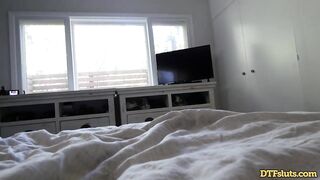 DTFsluts - Remy LaCroix homemade three-some sex tape