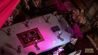 Their satanic ritual appears to be to have worked, but what the summoned golden-haired mother i'd like to fuck does, they didn't wait. With a snap of her fingers, they are all exposed, and many dicks have arrived for anal shagging.