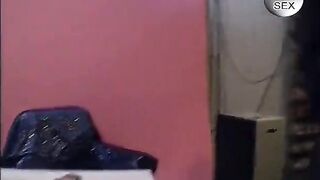 Golden-haired teen in hose gets banged from behind