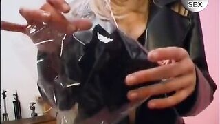 Golden-haired teen in hose gets banged from behind