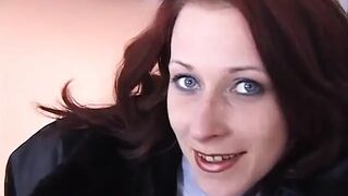 Redhead honey gets doggystyled at the casting in POV