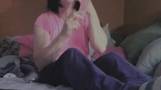 T-hotty Daphne is a natural doxy deepthroats a 7 inch sex tool on 1st try