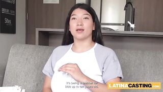 Breasty Colombian Chick Slurps On Large White Schlong In Wild Homemade Auditions