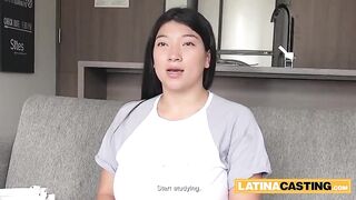 Breasty Colombian Chick Slurps On Large White Schlong In Wild Homemade Auditions