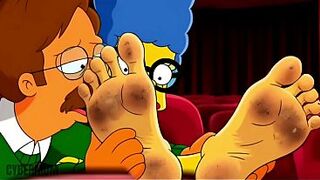 The Obscene Wrinkled Soles Of Marge Simpson's Feet. Tarantino Parody