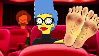 The Obscene Wrinkled Soles Of Marge Simpson's Feet. Tarantino Parody