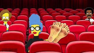 The Obscene Wrinkled Soles Of Marge Simpson's Feet. Tarantino Parody